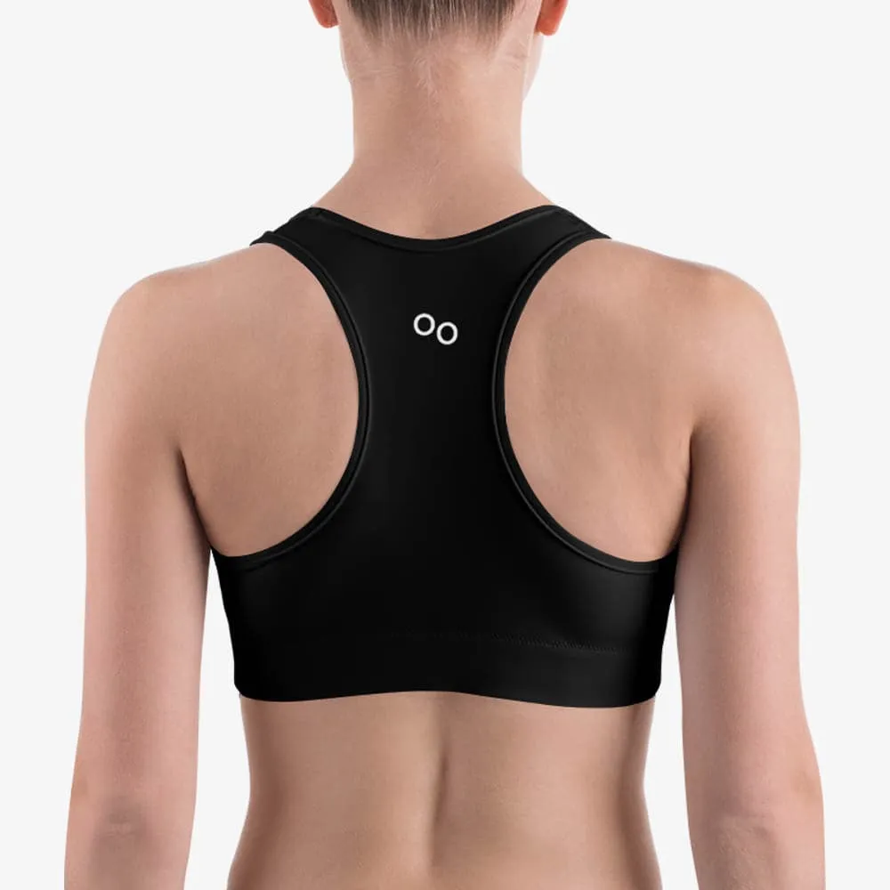 Monochrome Sports Bra "All Black"