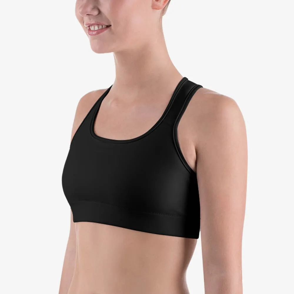 Monochrome Sports Bra "All Black"