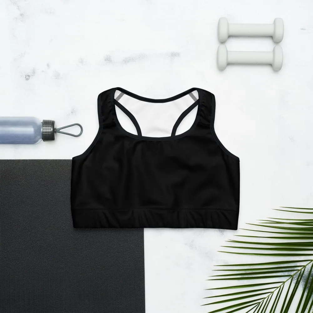 Monochrome Sports Bra "All Black"