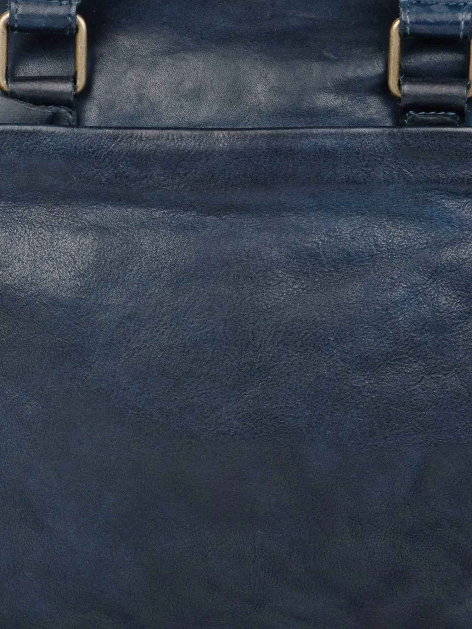 Navy Blue Leather Laptop Bag By Art N Vintage