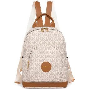 New Famous Women&#39;s Retro Print Design Backpack Large Capacity Anti Theft Anti Splash Backpack Premium High Quality PU School Bag