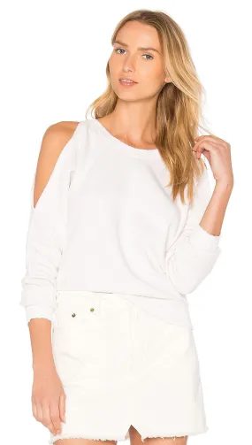 n:Philanthropy Maia Reverse Open Shoulder Sweatshirt White Magic