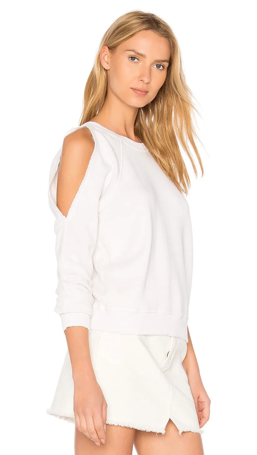 n:Philanthropy Maia Reverse Open Shoulder Sweatshirt White Magic