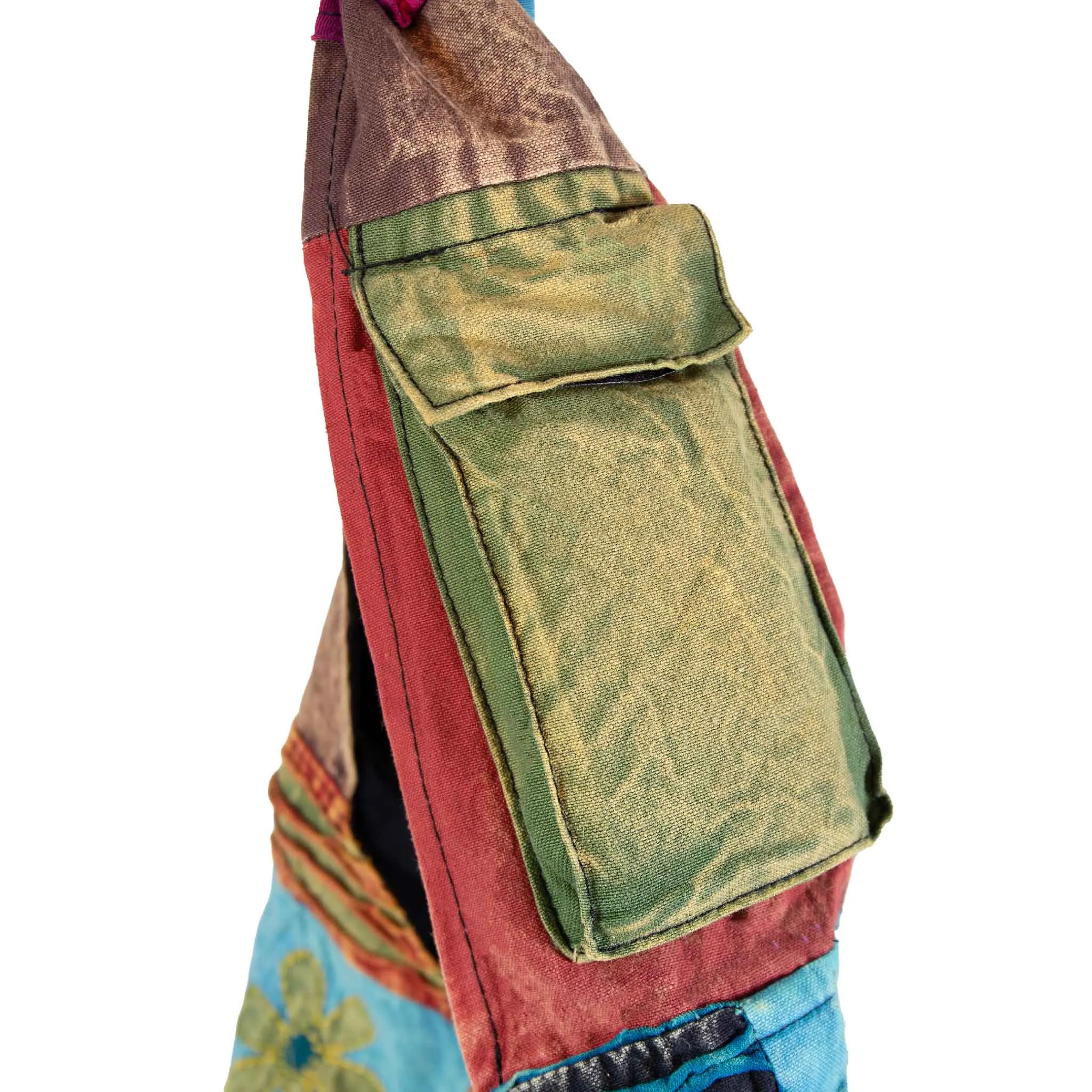 Om Peace and Flower Shoulder Bag