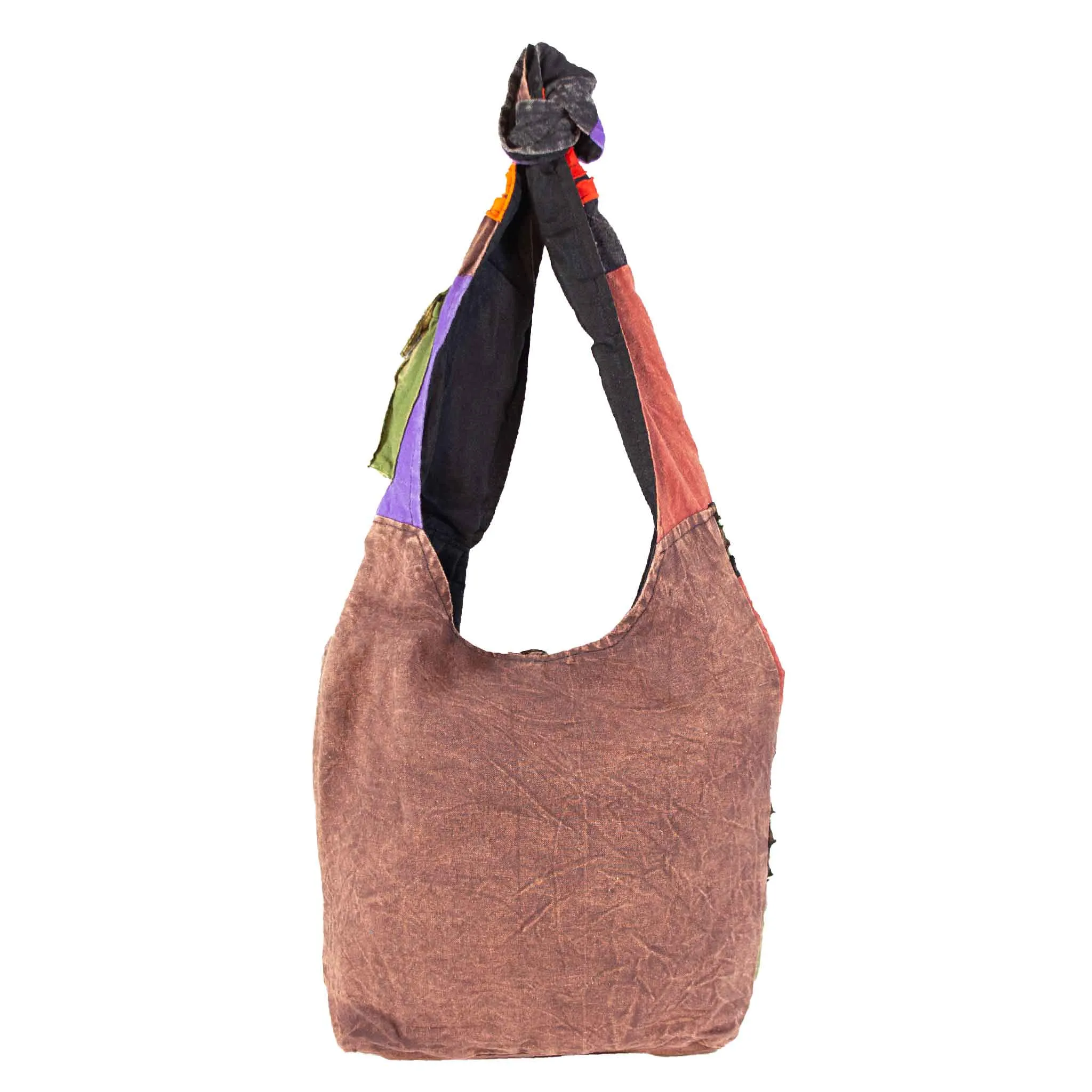 Om Peace and Flower Shoulder Bag