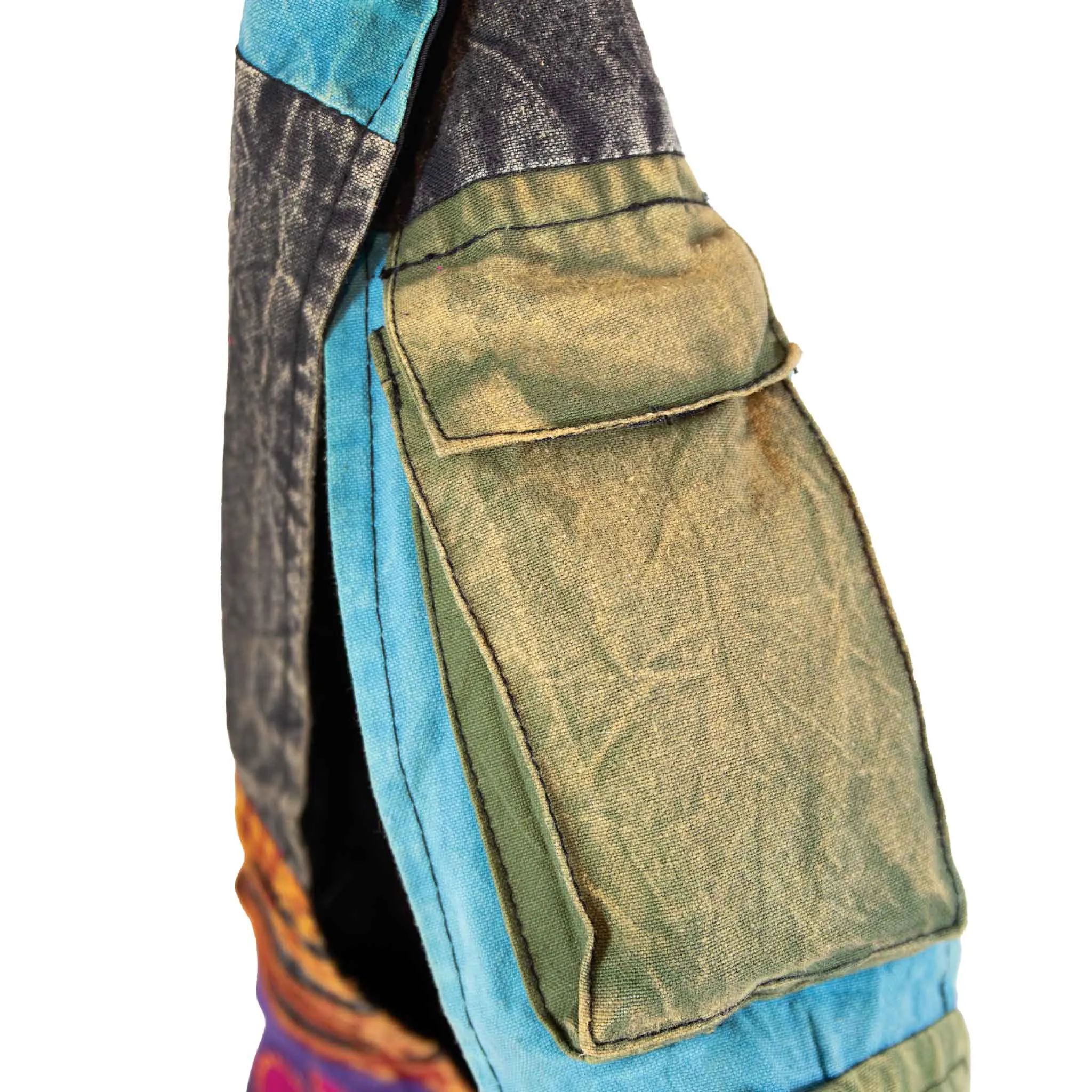Om Peace and Flower Shoulder Bag
