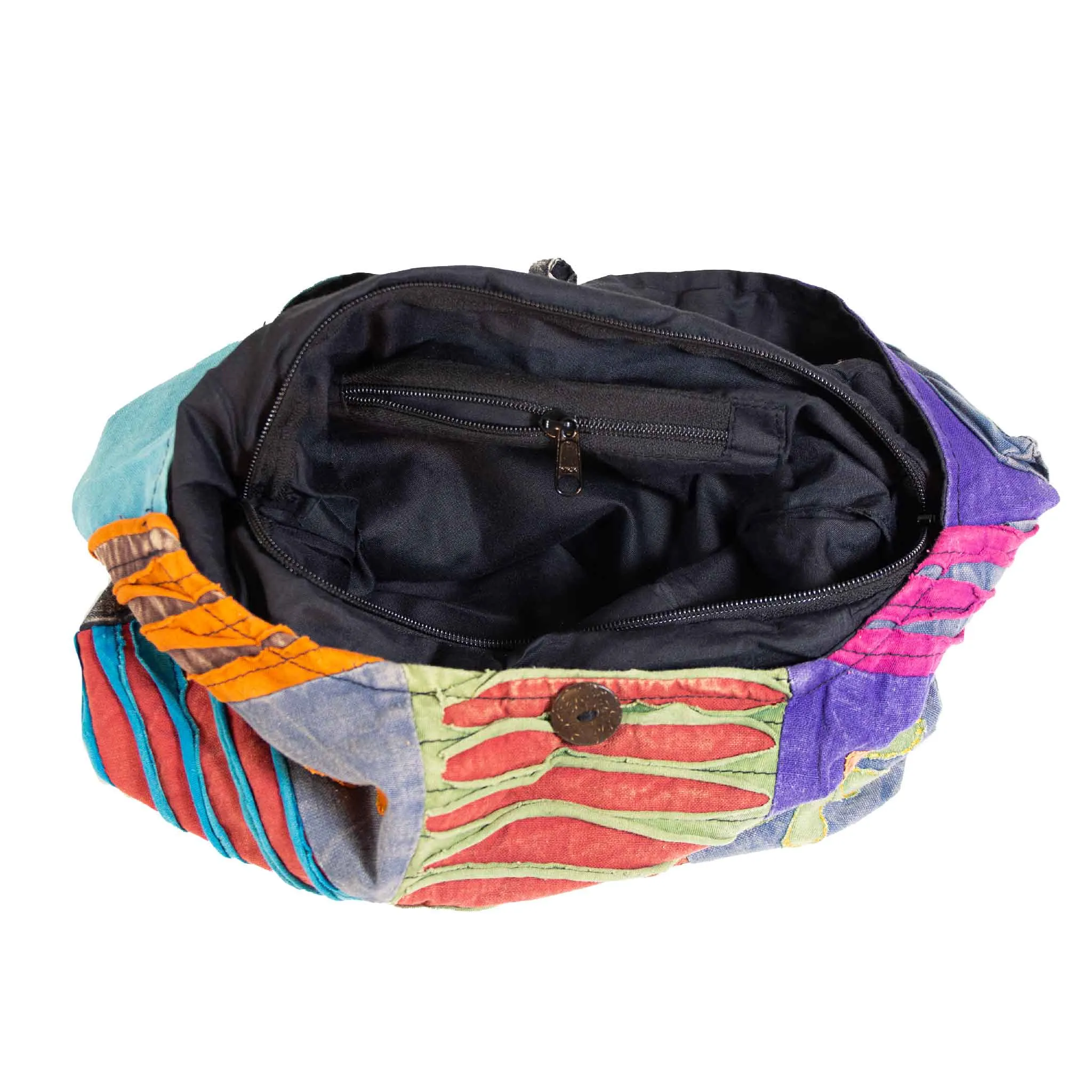 Om Peace and Flower Shoulder Bag