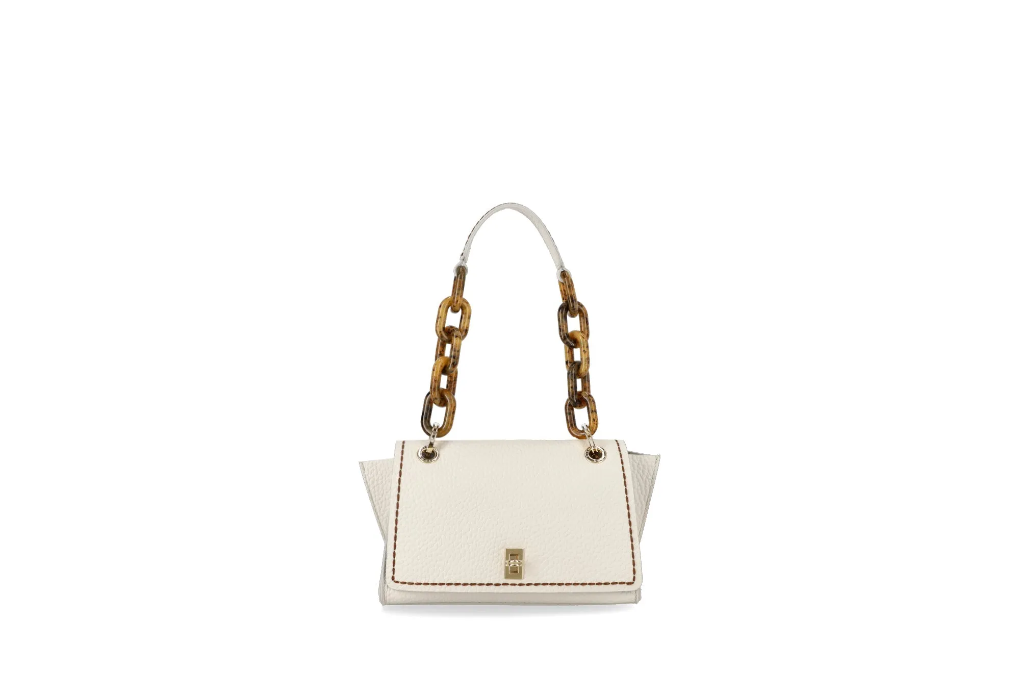 Plinio Visonà AMBRA Cream Leather Shoulder Bag