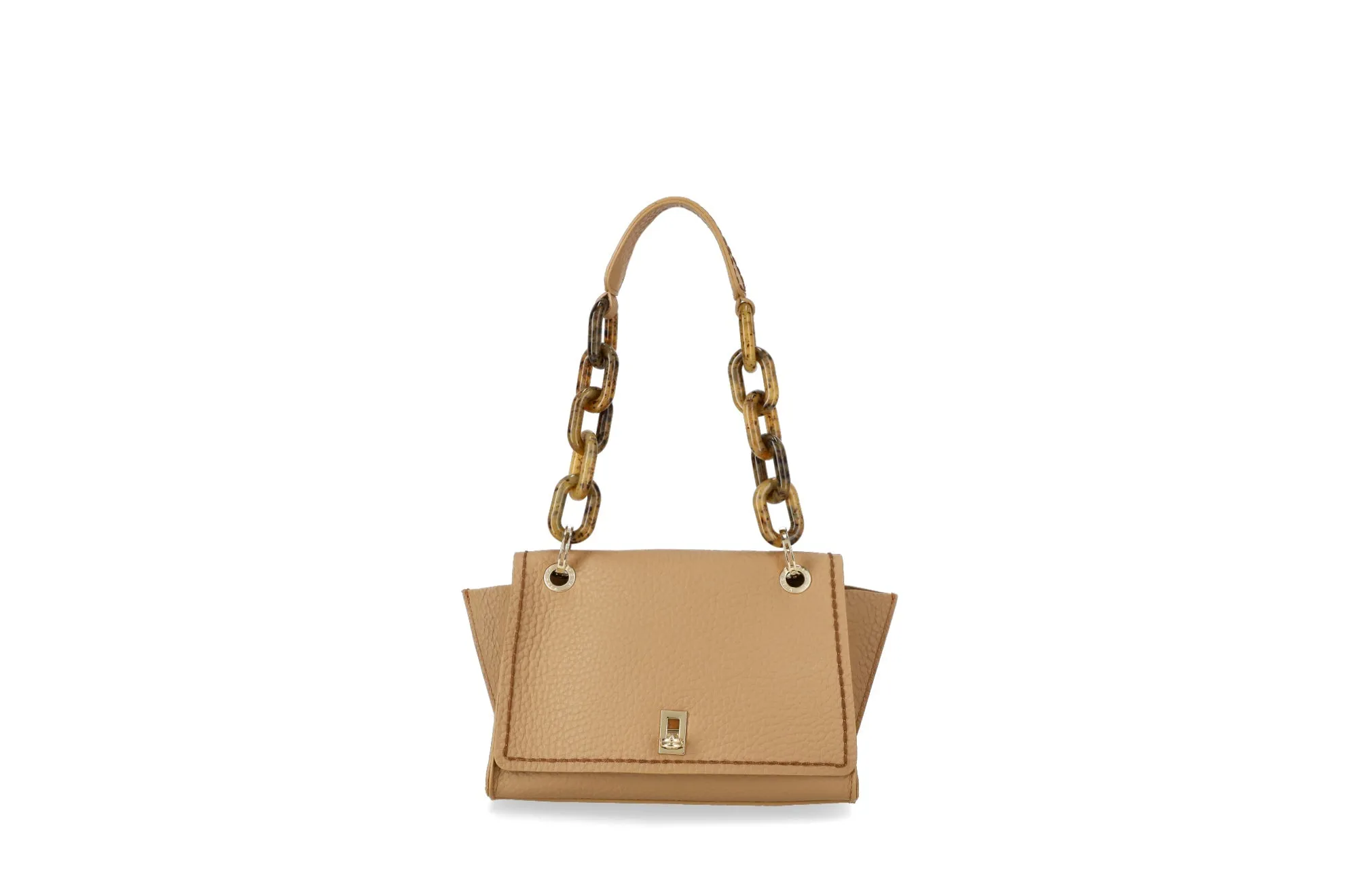 Plinio Visonà AMBRA Cream Leather Shoulder Bag