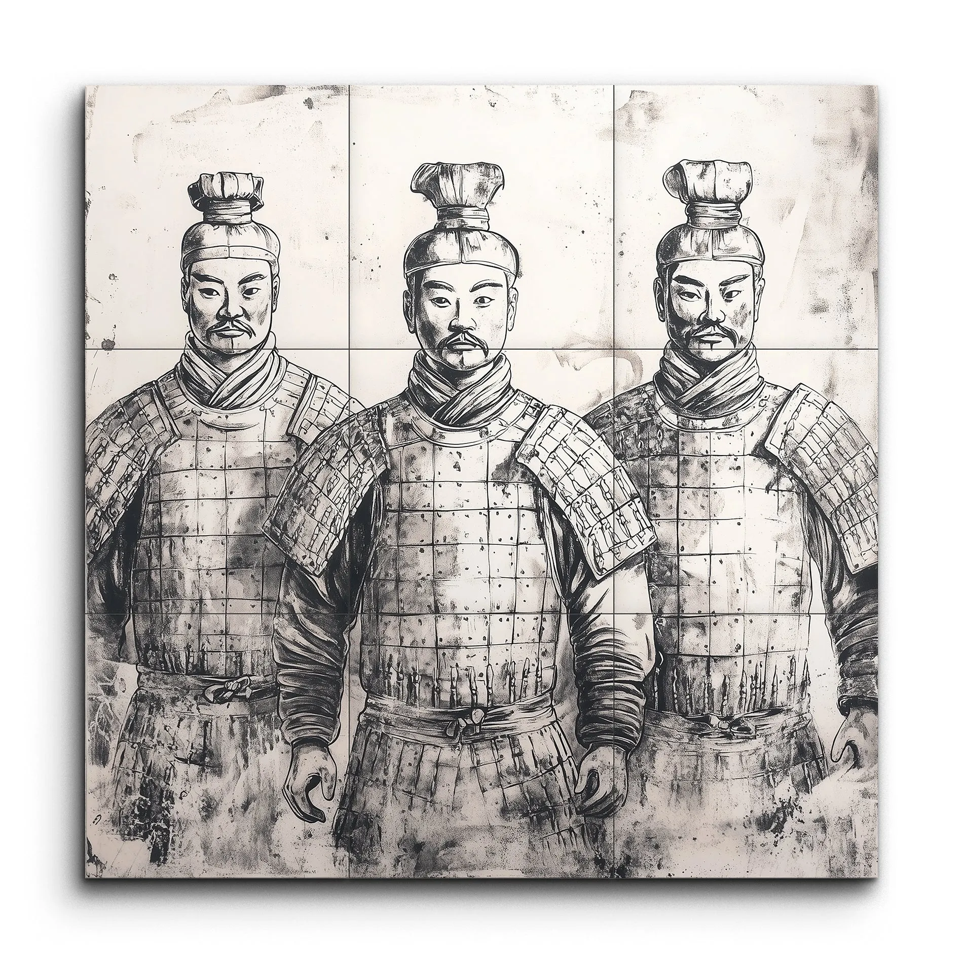 Regal Warriors: Monochrome Tribute to Terracotta