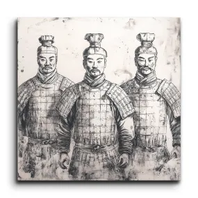 Regal Warriors: Monochrome Tribute to Terracotta