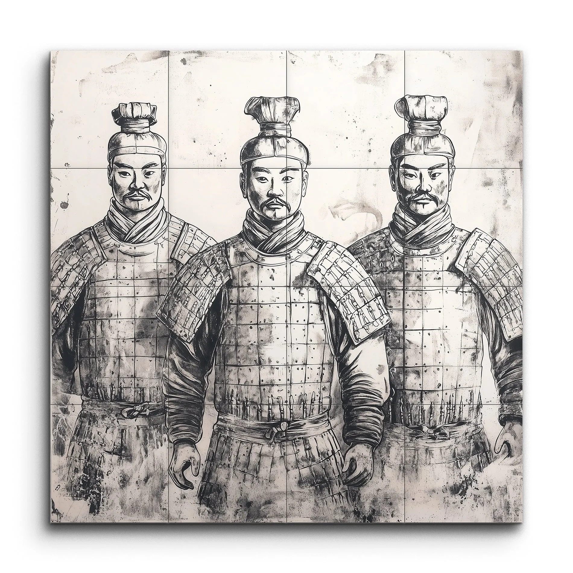 Regal Warriors: Monochrome Tribute to Terracotta