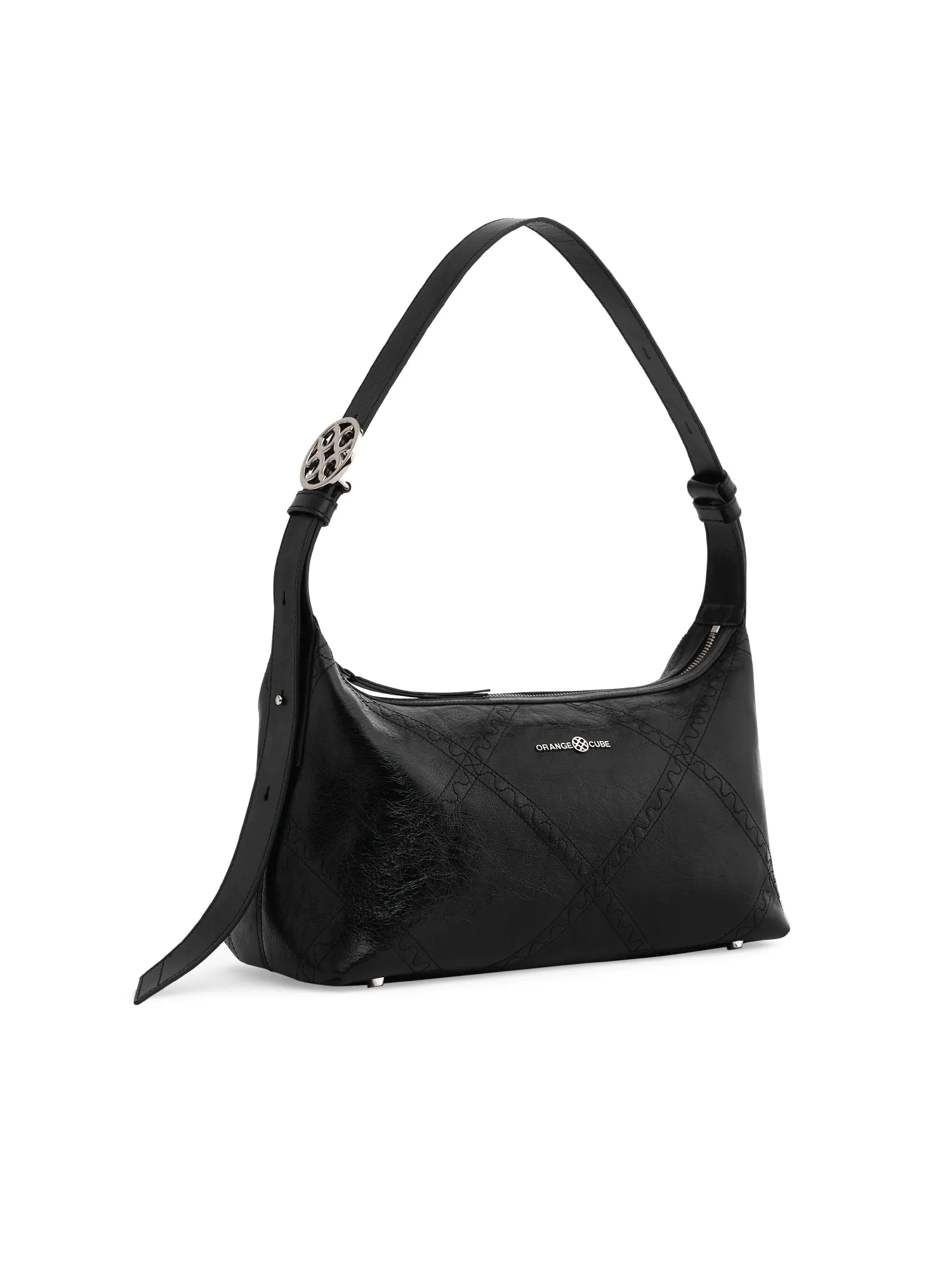 Ruched Shoulder Bag - Black