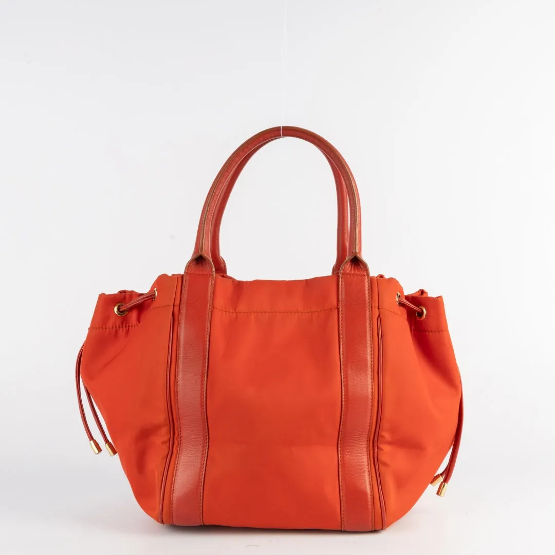 Salvatore Ferragamo Red Nylon Bow Shoulder Bag