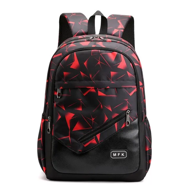 School Backpack External USB Charge