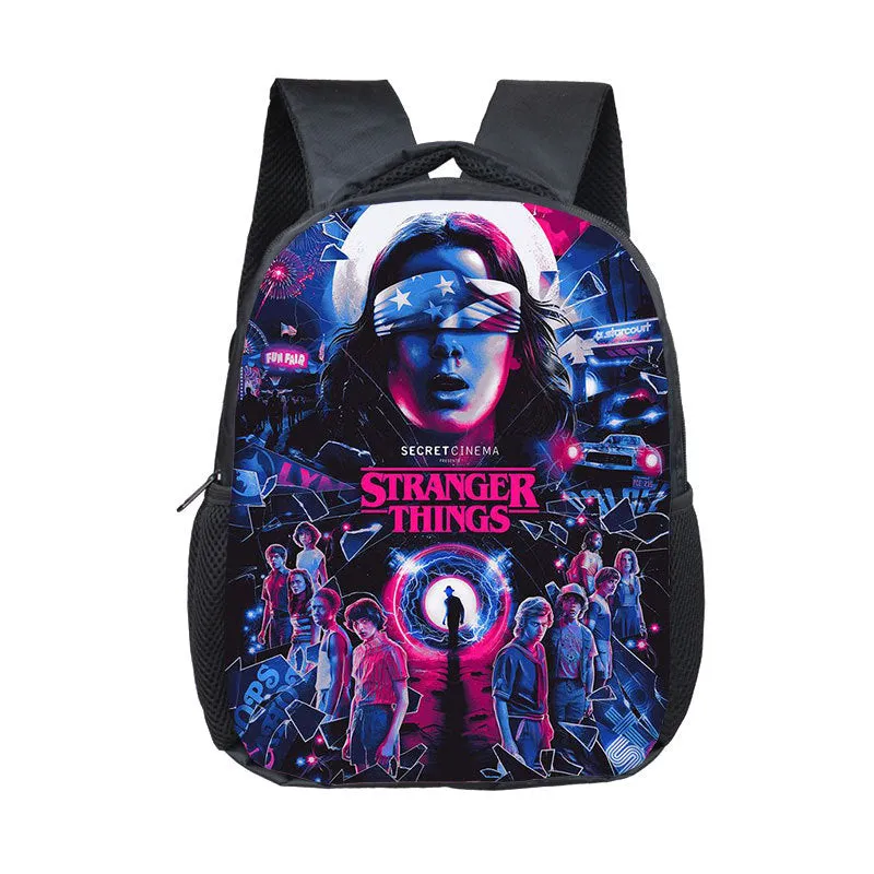 Stranger Things Backpack Printed Children's Backpack Burden Reduction Spine Protection Small Bookbag