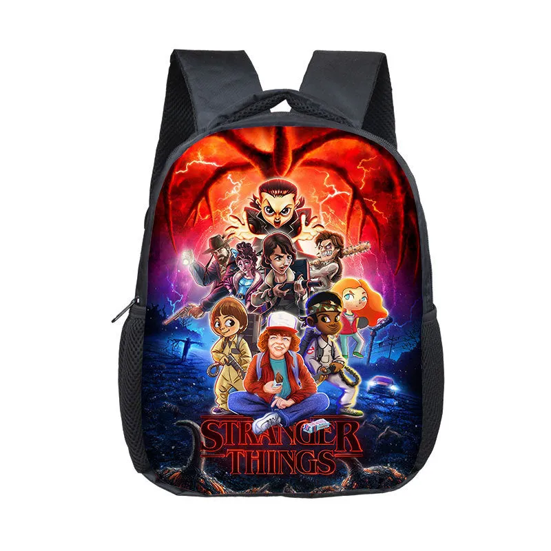 Stranger Things Backpack Printed Children's Backpack Burden Reduction Spine Protection Small Bookbag