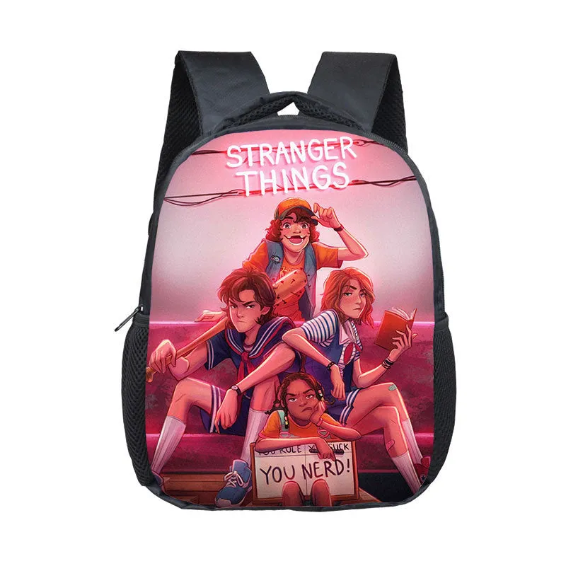 Stranger Things Backpack Printed Children's Backpack Burden Reduction Spine Protection Small Bookbag
