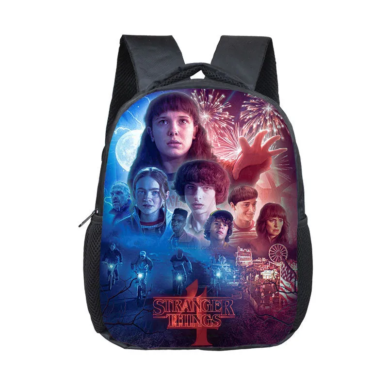 Stranger Things Backpack Printed Children's Backpack Burden Reduction Spine Protection Small Bookbag