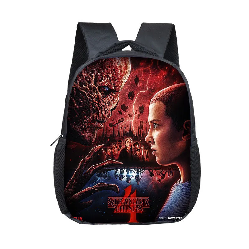 Stranger Things Backpack Printed Children's Backpack Burden Reduction Spine Protection Small Bookbag