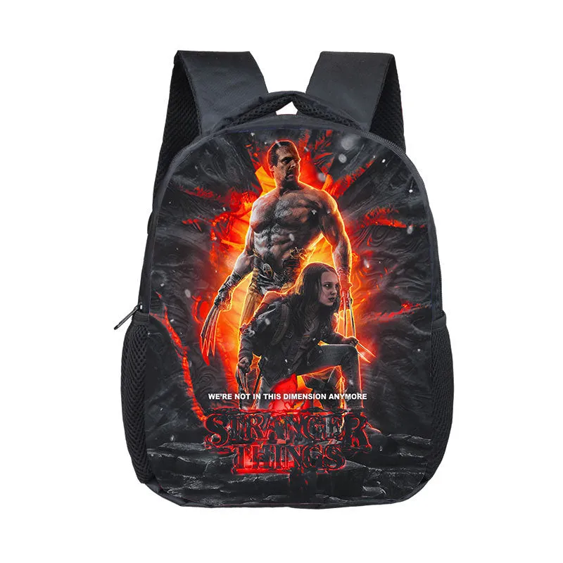 Stranger Things Backpack Printed Children's Backpack Burden Reduction Spine Protection Small Bookbag