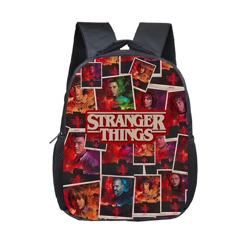 Stranger Things Backpack Printed Children's Backpack Burden Reduction Spine Protection Small Bookbag