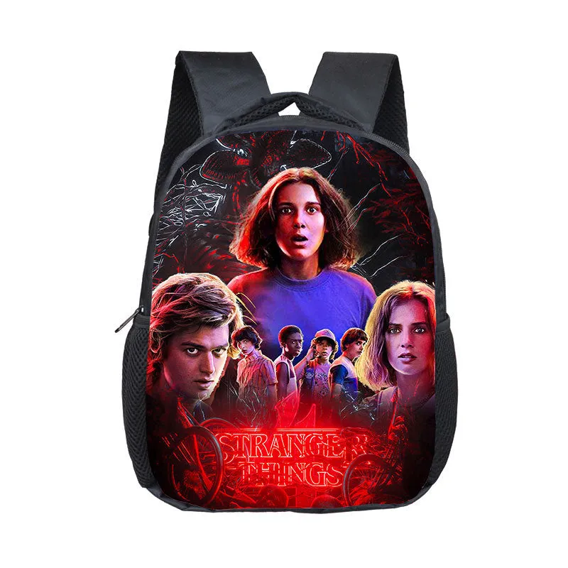 Stranger Things Backpack Printed Children's Backpack Burden Reduction Spine Protection Small Bookbag