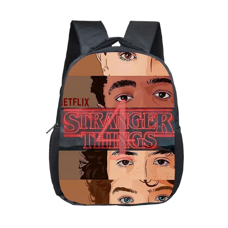 Stranger Things Backpack Printed Children's Backpack Burden Reduction Spine Protection Small Bookbag