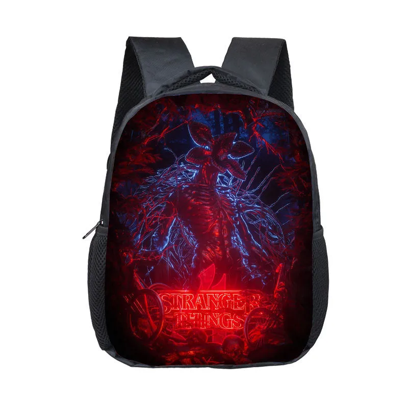 Stranger Things Backpack Printed Children's Backpack Burden Reduction Spine Protection Small Bookbag