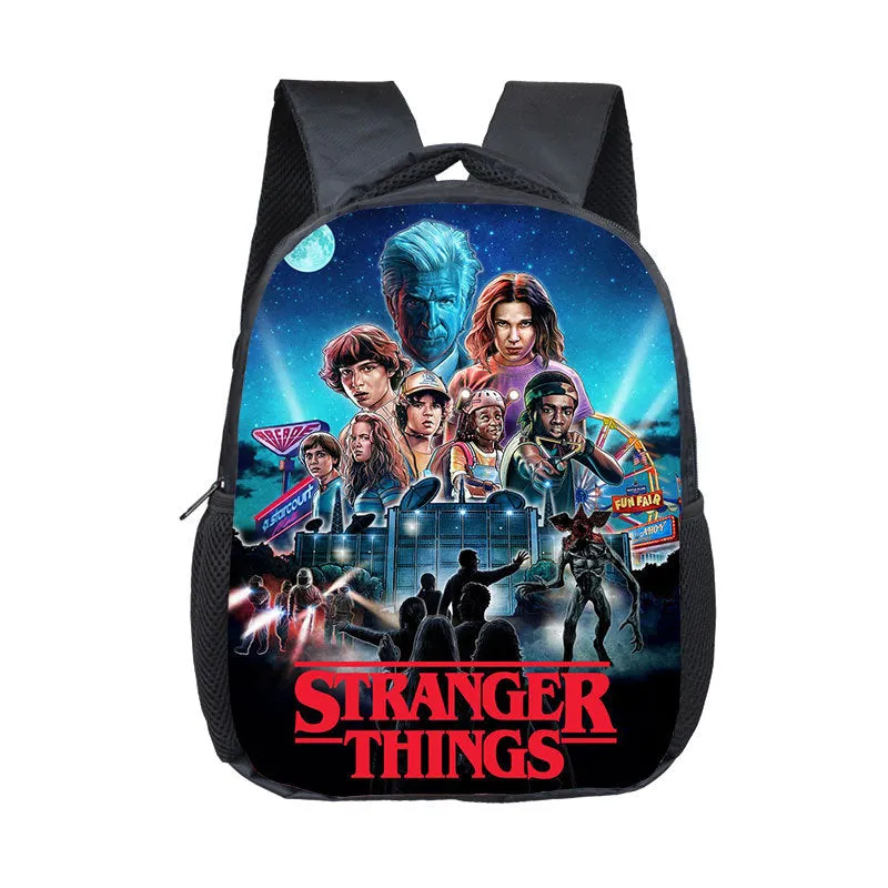 Stranger Things Backpack Printed Children's Backpack Burden Reduction Spine Protection Small Bookbag