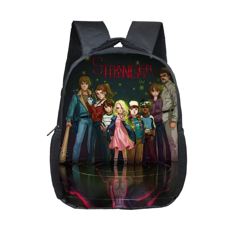 Stranger Things Backpack Printed Children's Backpack Burden Reduction Spine Protection Small Bookbag