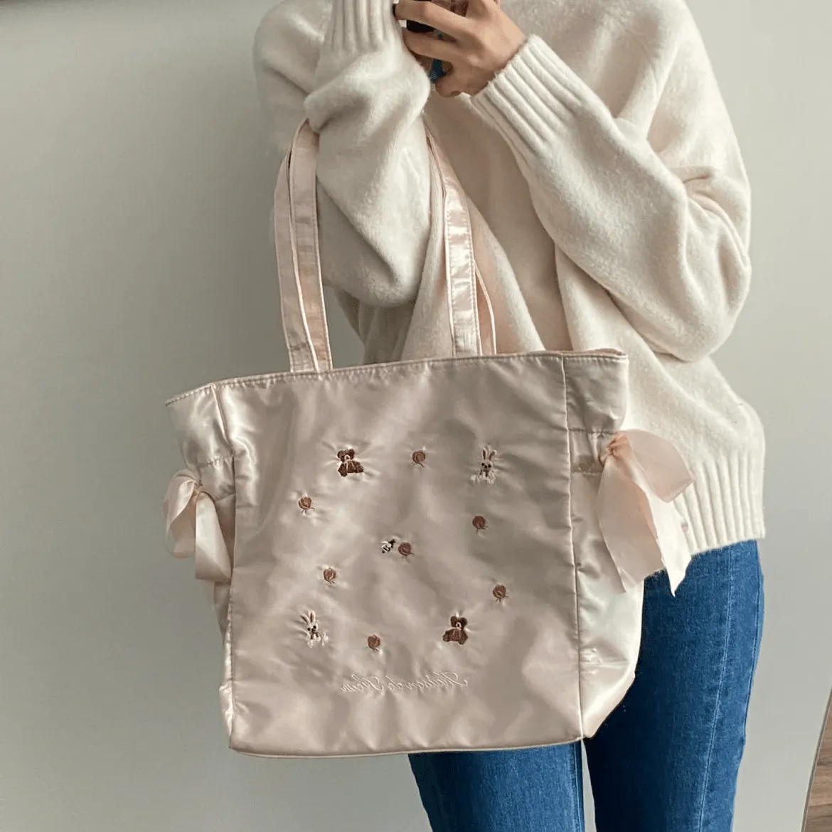 Sweet Bunny Bear Rose Shoulder Bag