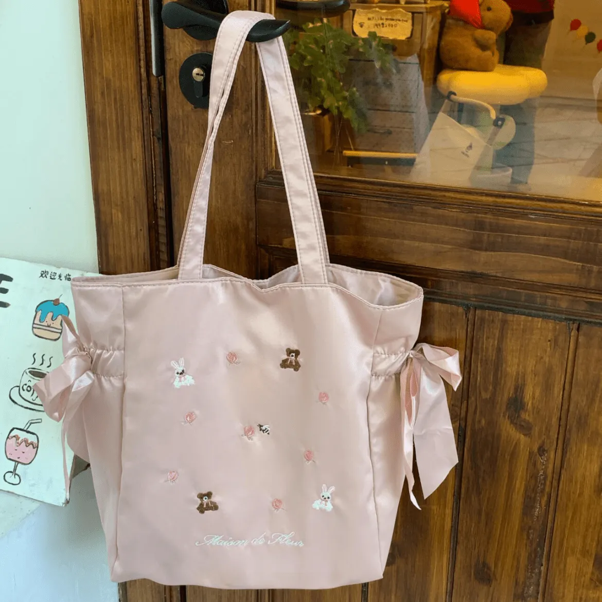 Sweet Bunny Bear Rose Shoulder Bag
