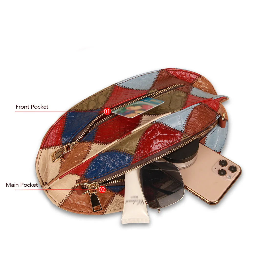Uique Ladies Small Leather Shoulder Bag Crossbody Boho Bag For Women