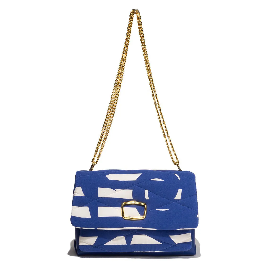 VINTAGE SCARF AND LEATHER HANDBAG (VALENTINO)