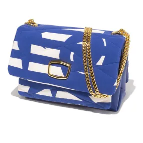 VINTAGE SCARF AND LEATHER HANDBAG (VALENTINO)
