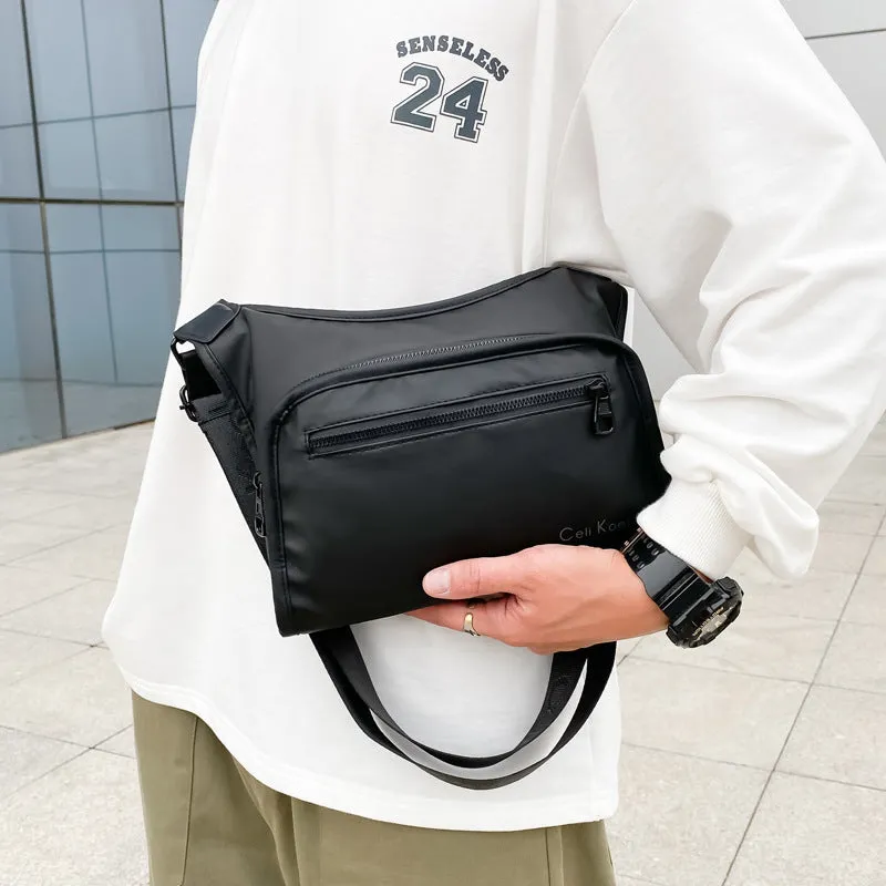 XIANGTUIBAO Messenger Bag Men's New Stylish Good Texture Simple Casual Shoulder Backpack Korean Style Popular Texture Large Capacity Chest Bag